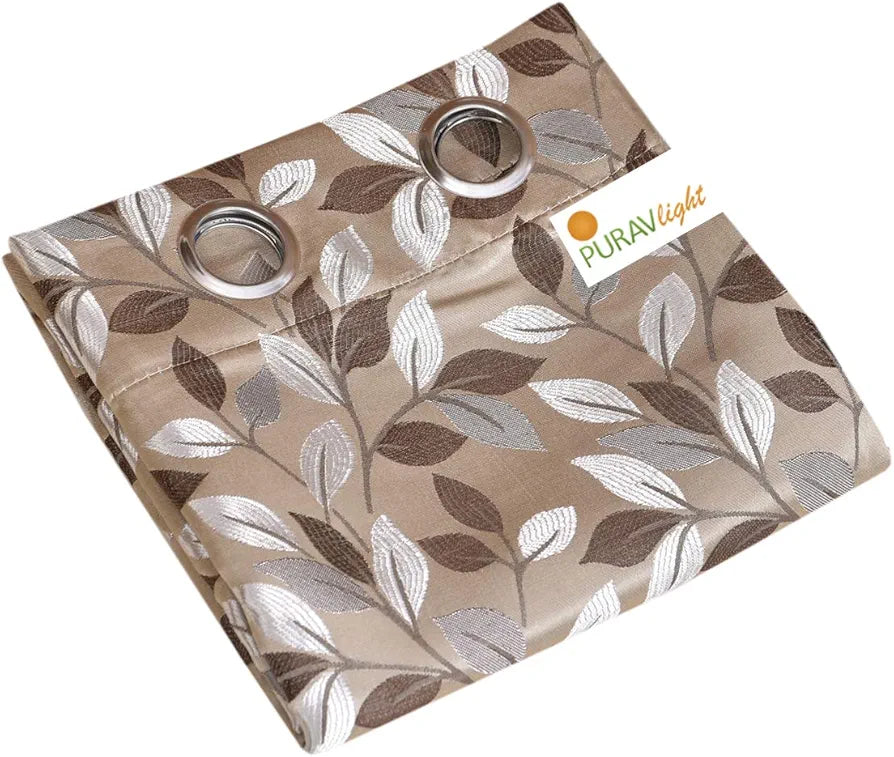 Purav Light Jacquard Door Curtain 8 Feet Long Pack of 2 Piece Room