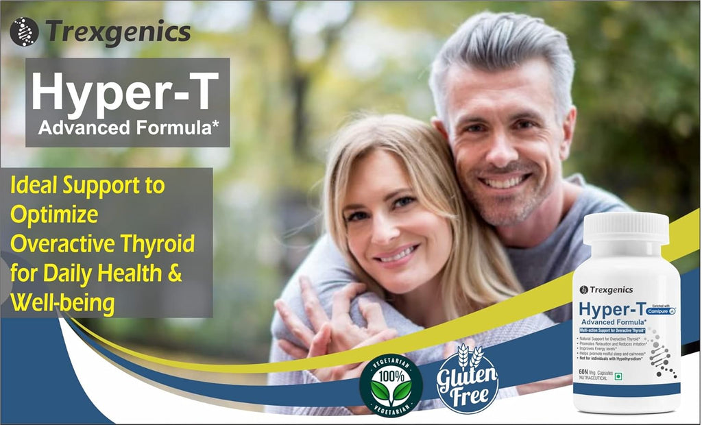 Trexgenics HYPER-T Overactive Thyroid Support VEGAN & NON-GMO (60 Veg. Capsules) (Pack of 1)