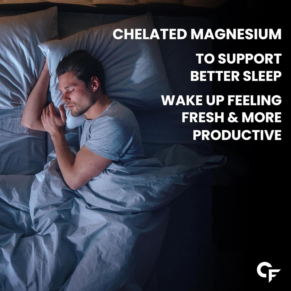 Carbamide Forte Chelated Magnesium Glycinate 2000mg Per Serving Supplement - 10 Veg Tablets (Pack of 2)