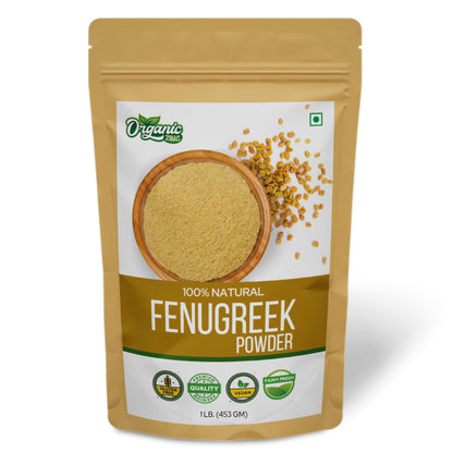 Organic Fenugreek Powder Also Known As Methi Seed Powder, Trigonella Foenum-Graecum | USDA Certified | Vegan | Preservative Free | Resealable Pack