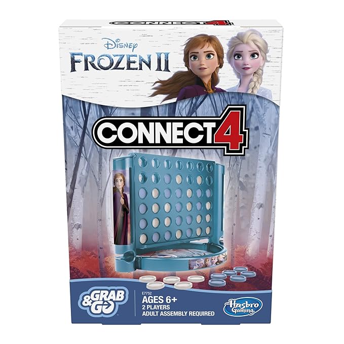 Hasbro Gaming Grab and Go Connect 4 Disney Frozen 2 Edition Game