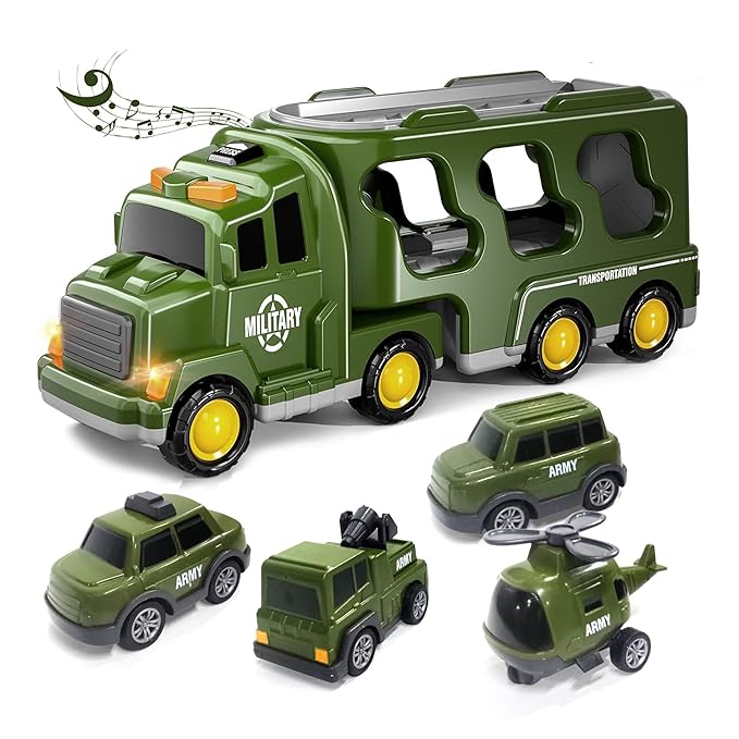 Kidology Boy Toys for 3-5 Year Old Toddlers Truck Sets Multicolor