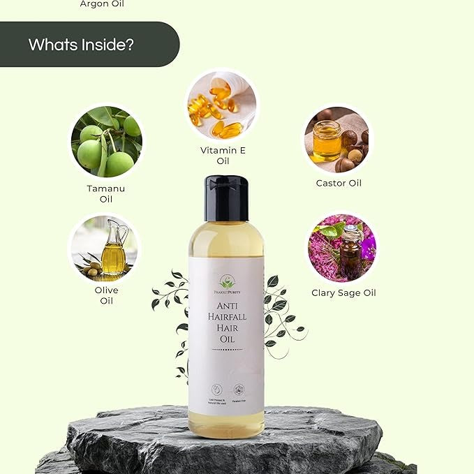 PrakritPurity Anti Hairfall Hair Oil With Thyme & Tamanu Oil - 100 ml