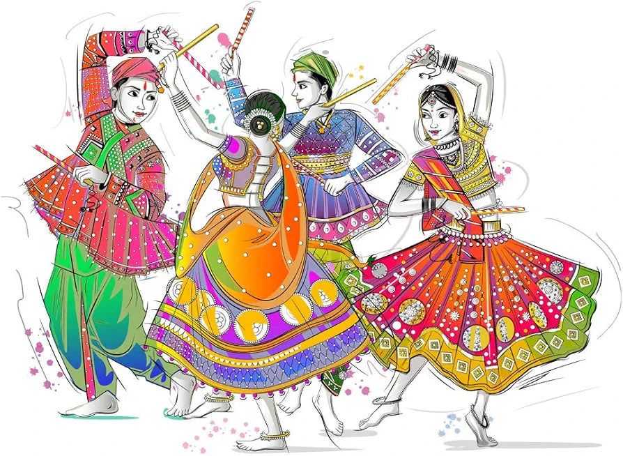 Rangoli Large Modern Art Wall Sticker Mullticolor ‎White Vinyl Sticker-612 40cm or 50 cm