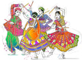 Rangoli Large Modern Art Wall Sticker Mullticolor ‎White Vinyl Sticker-612 40cm or 50 cm