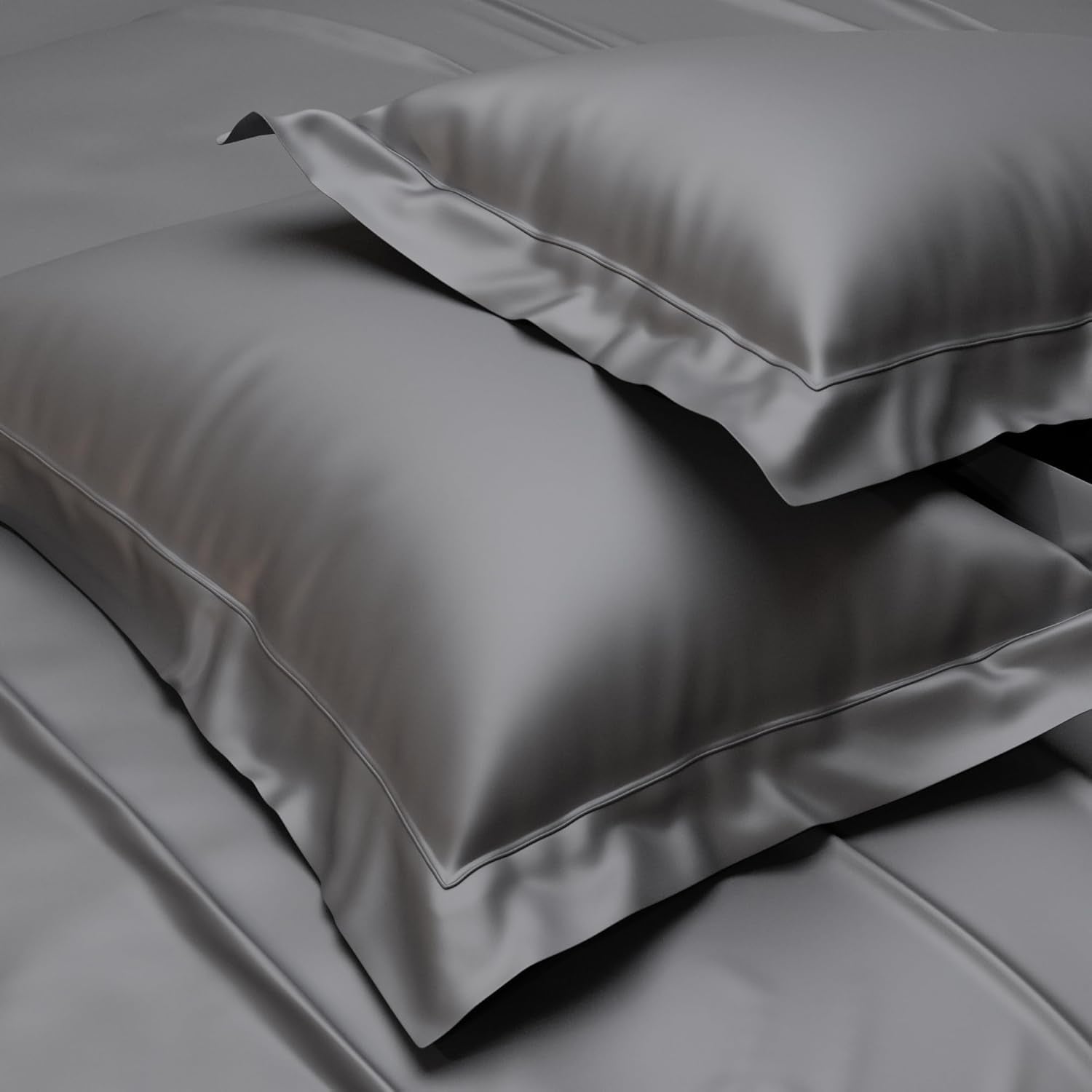 Stoa Paris Pillow Covers Set of 2 Pieces Satin Pillow Covers Colour Twilight Embrace
