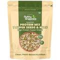 Nutty Organics 7-in-1 Seeds & Nuts Mix| Omega-Rich Superfood | Roasted Pumpkin, Sunflower, Watermelon, Flax, Sesame, Chia & Soya | Healthy Snack | Vegan & Gluten-Free