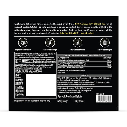 Koshaveda Shilajit Pro by MuscleBlaze - 20 gms