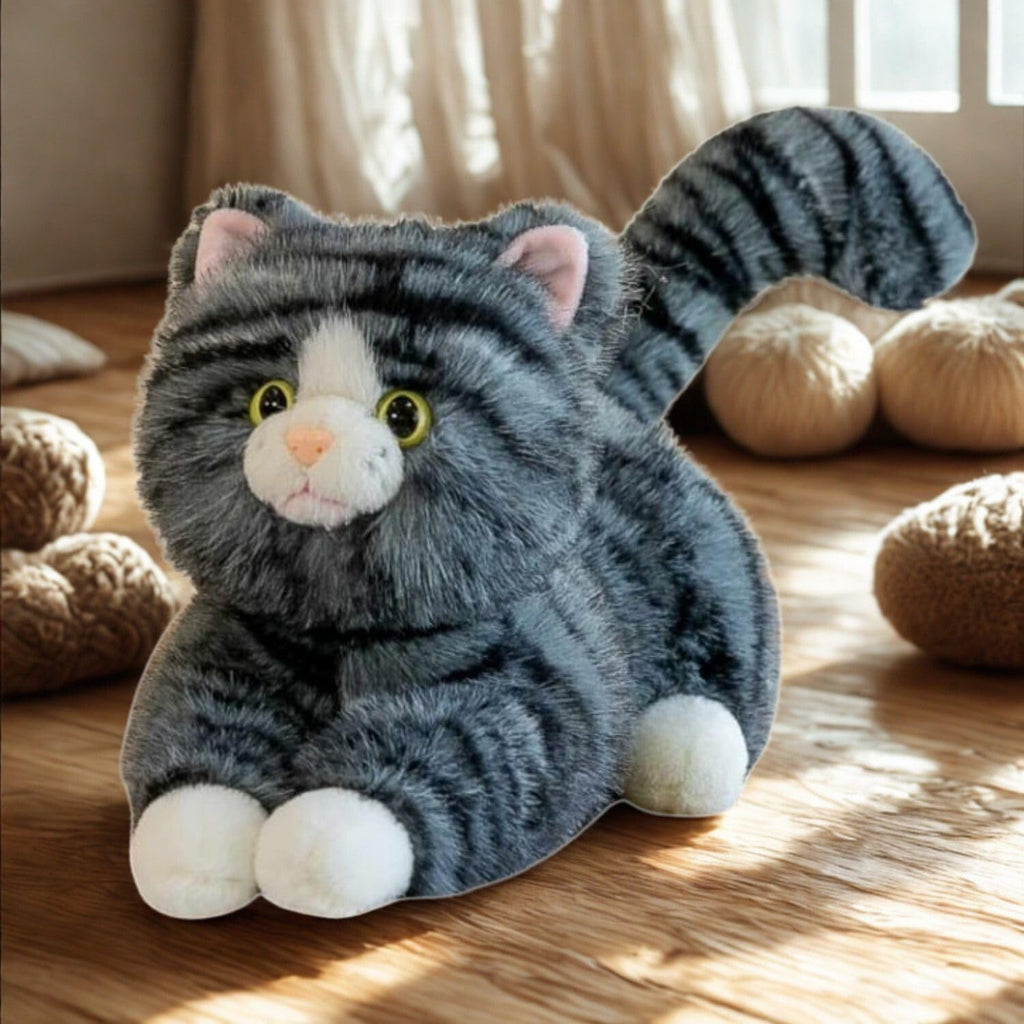 Tickles Cute Sitting Cat Soft Stuffed Plush Animal Toy for Kids