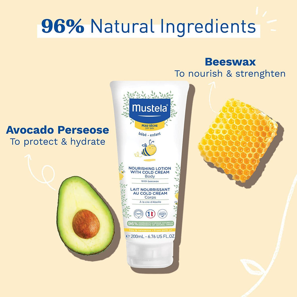 Mustela Nourishing Body Lotion with Cold Cream - 200ml (Pack of 2)