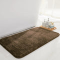 Luxe Home International Microfibre Rectangular Bath Mat Super Soft Anti Skid Newman Mats For Bathroom Colour Coffee