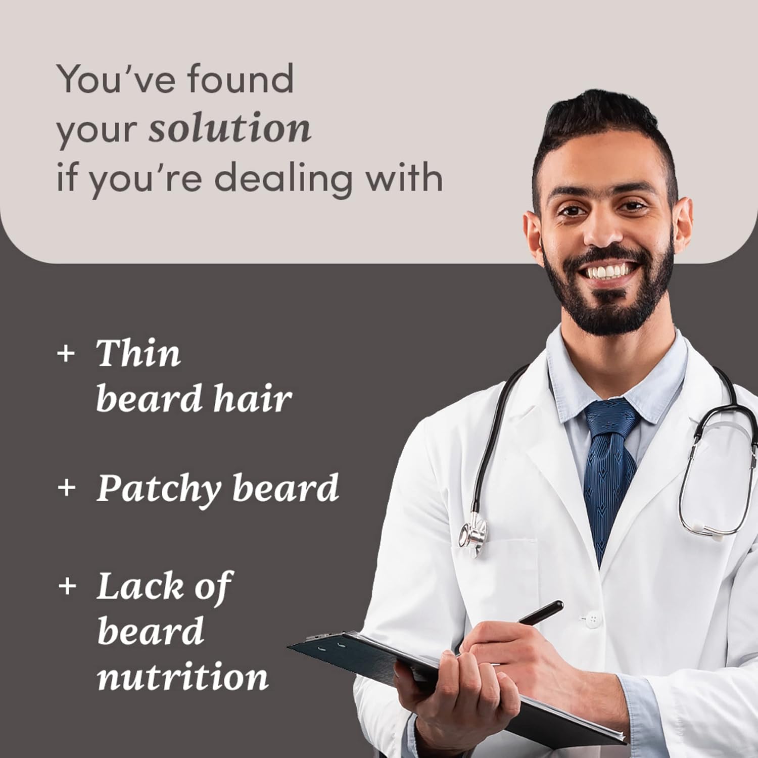 Man Matters Beard Gummies for Men | 30 Days Pack | Thicken Beard, Stimulates Beard Follicles & Improves Beard Density | Biotin, D-aspartic Acid & Creatine | Gelatin-Free,100% Veg