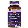 Carbamide Forte Chelated Magnesium Citrate Oxide Supplement | Triple Magnesium Supplement Supports Bones Muscles & Nerves 1382.91mg Per Serving - 60 Veg Tablets