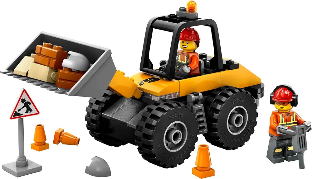 Lego City Yellow Construction Wheel Loader Buildable Vehicle Set 60450 Building Blocks Toys for 4+ Gift for Boys and Girls