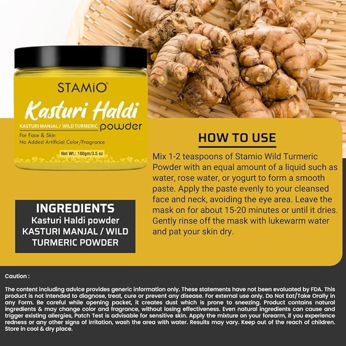 Stamio Kasturi Haldi Powder - 100 gms