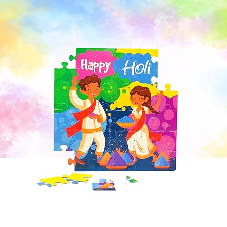 Mittimate Holi Jigsaw Puzzle Game for Kids Age 4 to 6 Old 36 Pieces Puzzle Toy