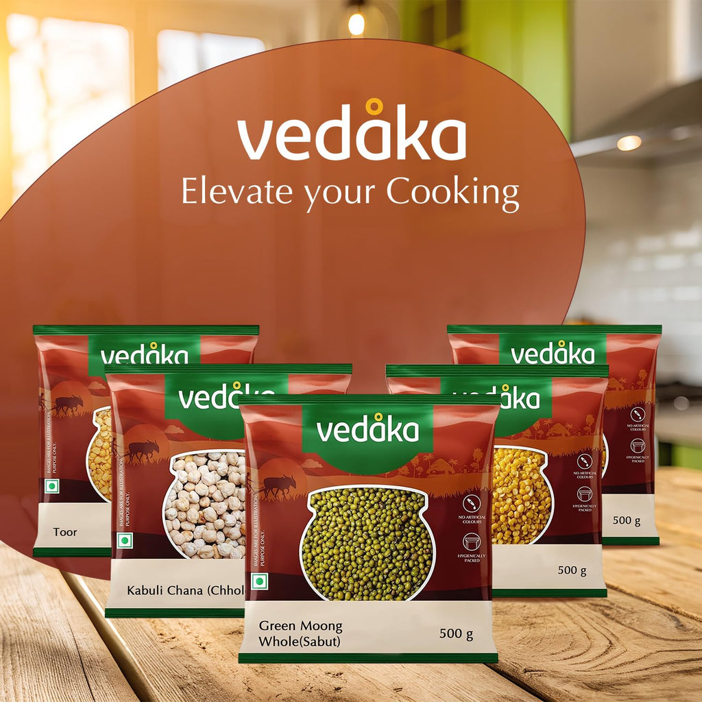 Vedaka Popular Unpolished Green Moong Whole (Sabut), 500 g|Naturally Rich in Protein |Naturally Cholesterol free