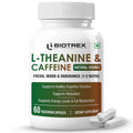Biotrex Nutraceuticals L-Theanine 200mg Caffeine 100mg Supplement helps to improve Excercise Performance & supports Energy Management - 60 Veg Capsules