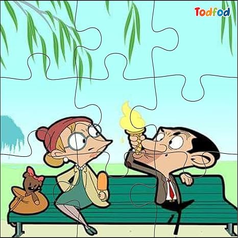 TodFod Wooden Jigsaw Puzzles Toy for Kids & Children Mr Bean 54 Pieces 6 in 1 Jigsaw Puzzles