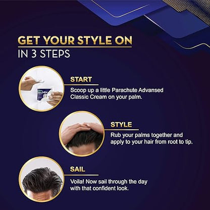 Parachute Advansed Men Hair Cream - 100 gms (Pack of 3)