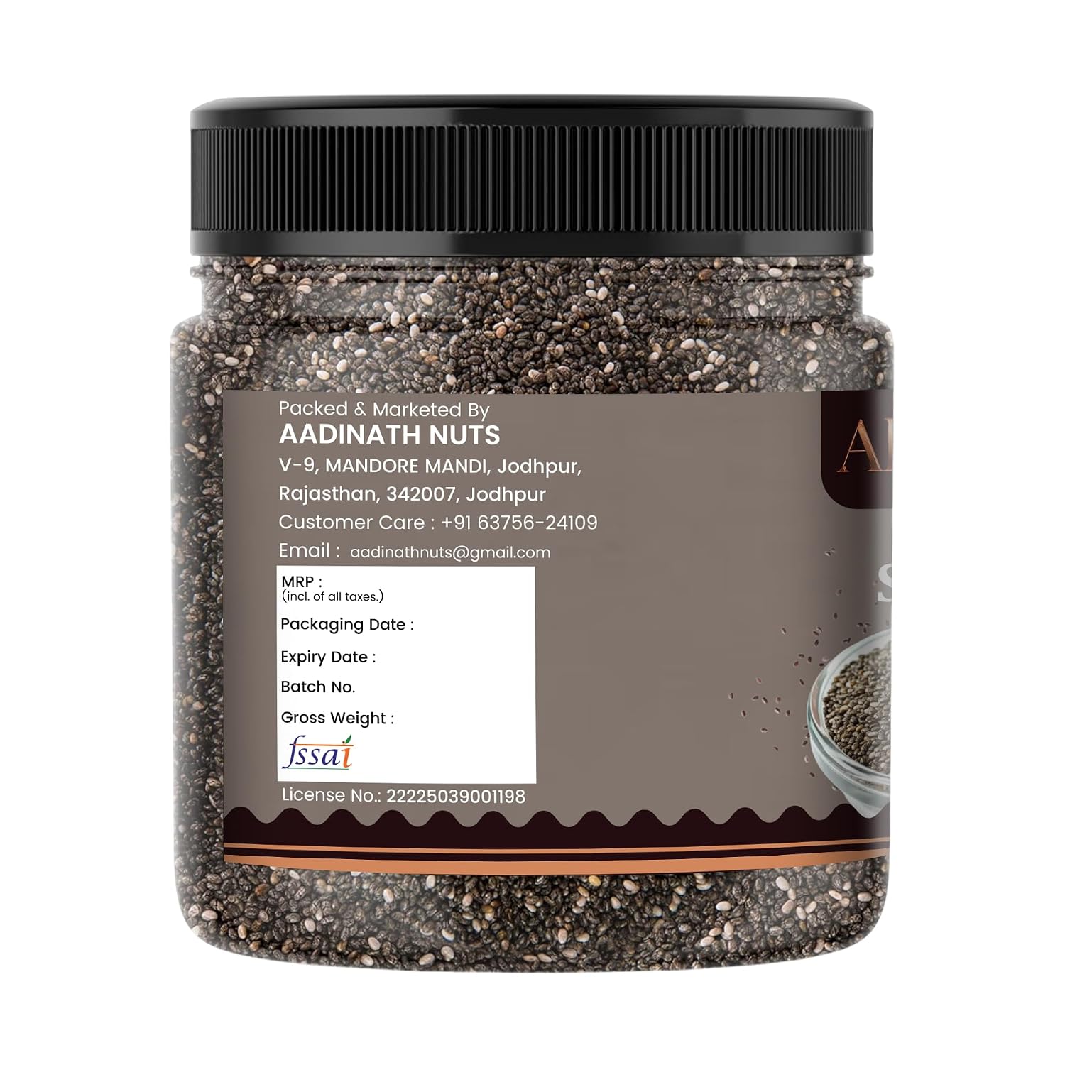 ADIBITES Chia Seeds | Fibre Rich Superfood Seeds | Omega-3 Rich Chia Seeds for Eating | Supports Weight Management & Digestion | Healthy Snack for Weight Loss & Skin Glow | Natural Super Seeds