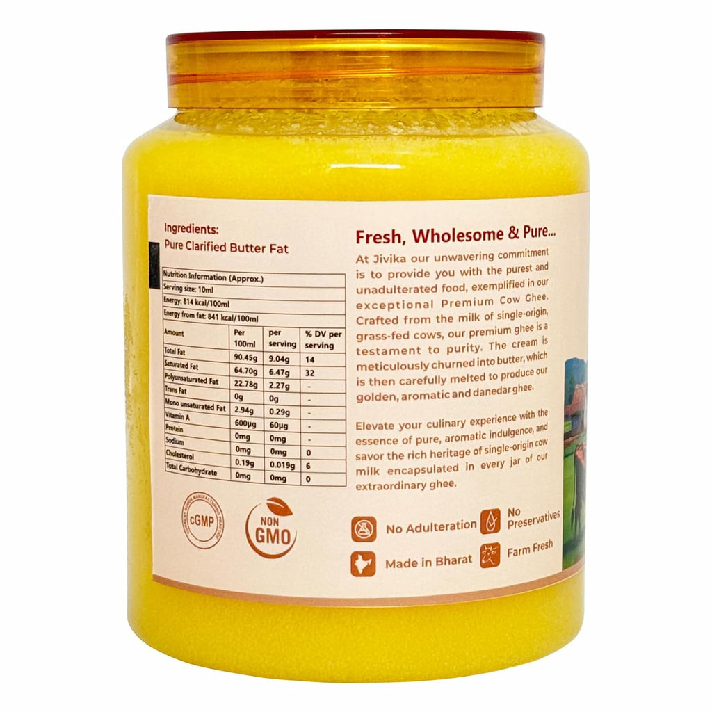 Jivika Premium Cow Ghee - Single Origin - 1000 ml