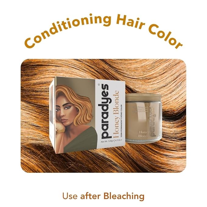 Paradyes Semi-permanent Honey Blonde Diy Conditioner Based Hair Colour - 120 Gms