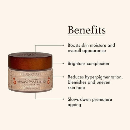 Old School Rituals Red Sandalwood & Saffron Age-Defying Face Moisturiser - 50 gms