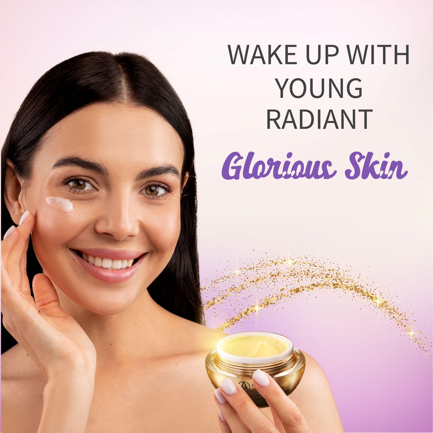 Ayouthveda Sparkling Gold Night Cream | 24K Nano Gold & Kashmiri Saffron | Reduces Fine Lines, Wrinkles & Dark Spots | Restores Skin Firmness & Elasticity | Overnight Anti-Ageing Face Cream (50g (Pack of 1))