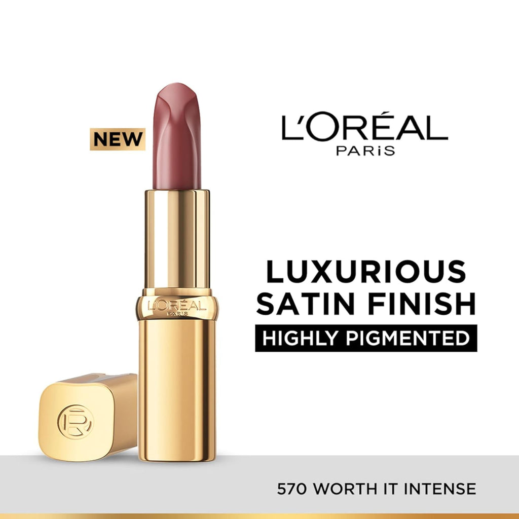 Lâ€™OrÃ©al Paris Color Riche Satin Lipstick- 570 Worth It Intense, 4.5 gm