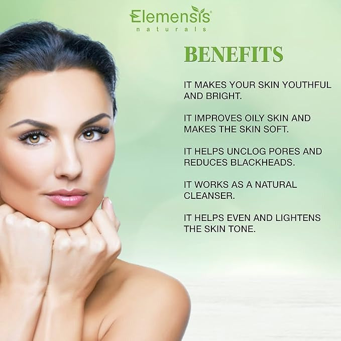 Elemensis Naturals Pure & Natural Orange Fruit Peel Powder for Glowing Skin - 100 gms