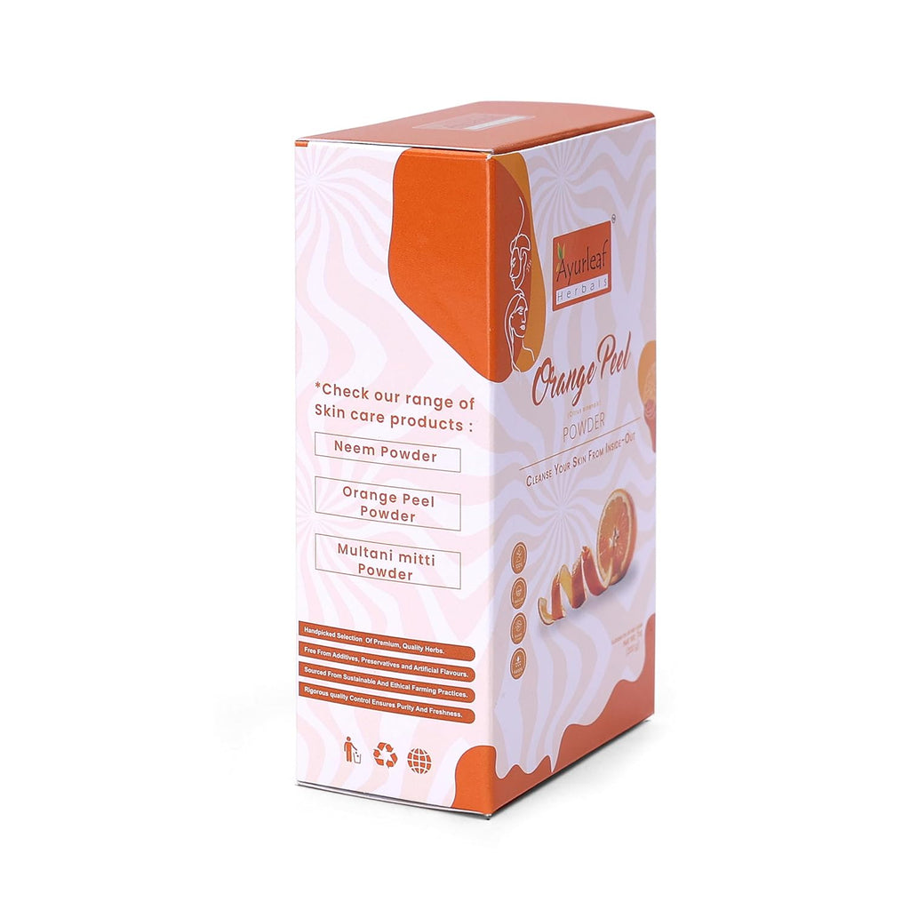Ayurleaf Herbals Orange Peel Powder | for Skin Lightening Face Pack - 200 Gms