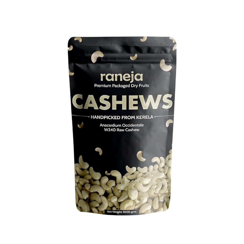 Raneja Premium Cashews (Grade W240) | 100% Natural Whole Kaju Healthy Snacks | Unsalted Cashew Nuts Crunchy, Nutritious & Delicious Nuts | Rich in Protein, Magnesium & Phosphorus