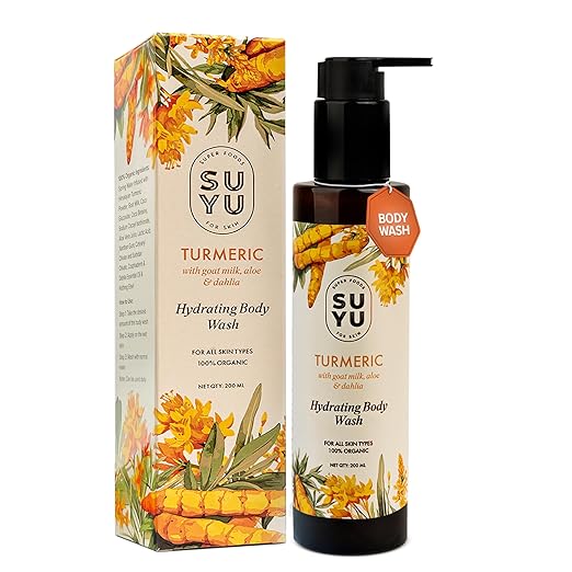 Suyu Turmeric Hydrating Body Wash Shower Gel for Men and Women - 200 ml