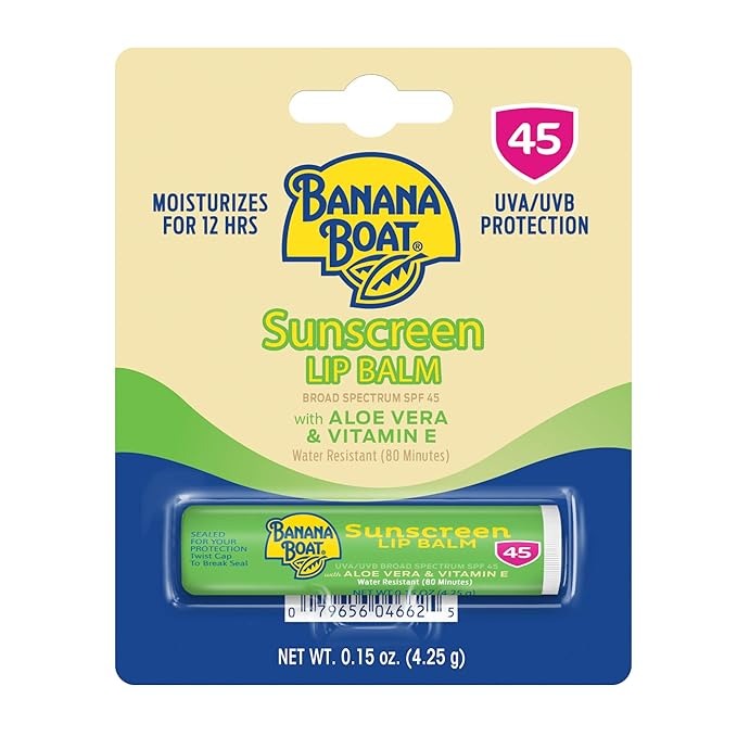 Banana Boat Sunscreen Lip Balm Aloe Vera With Vitamin E SPF 45 - 4.25 gms