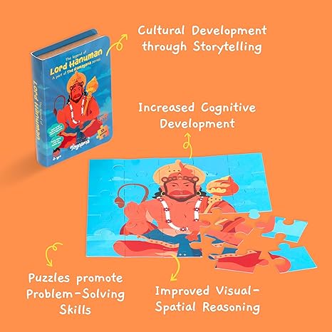 Toynama Educational Toys for Kids Hanuman 25 Pcs Jigsaw Puzzles Ages 2+ Cultural Interactive