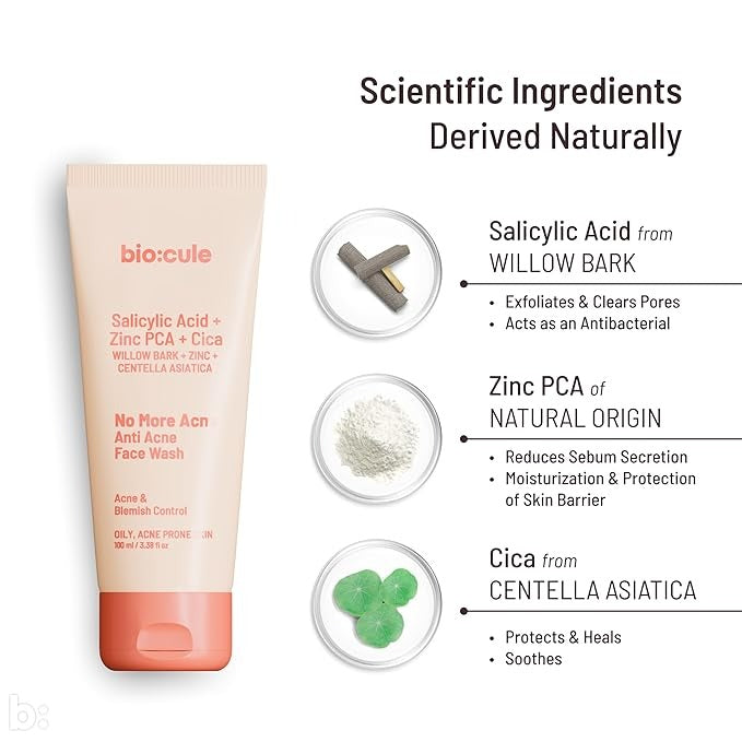 Biocule No More Acne Face Wash for Acne - 100 ml