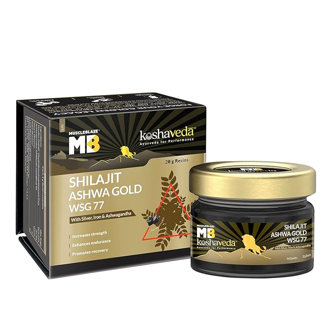 Koshaveda Shilajit Ashwa Gold WSG 77 by MuscleBlaze