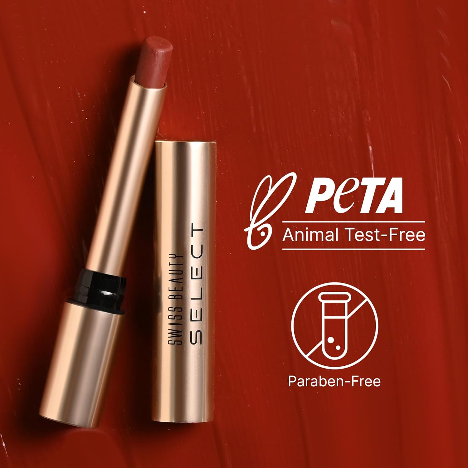 Swiss Beauty Select High On Shine Creamy Lipstick | With Mirror-shine finish | Enriched with Vitamin E | Shade- Supreme Nude, 1g |