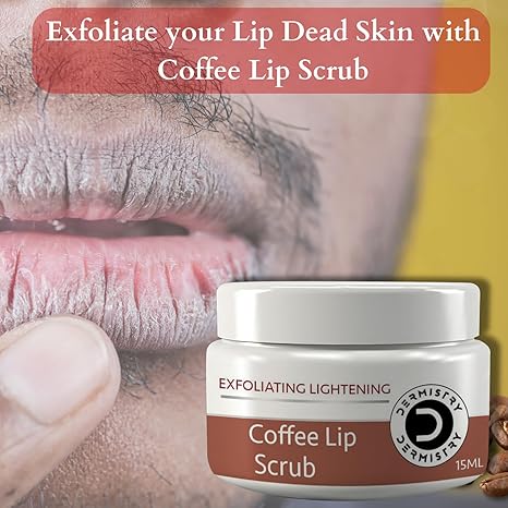 Dermistry Coffee Exfoliating Lightening Brightening Lip Scrub - 15 ml