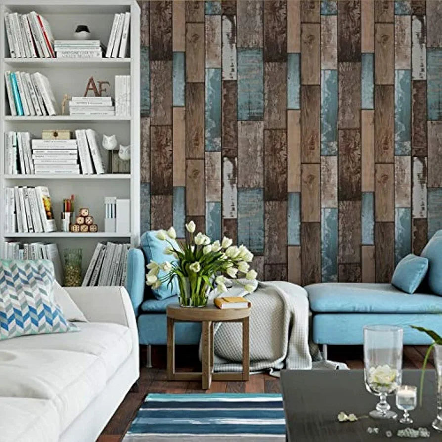 Jaamso Royals Vinyl Vintage Distressed Removable Peel and Stick - Self Adhesive Wallpaper 1000 x 45 CM