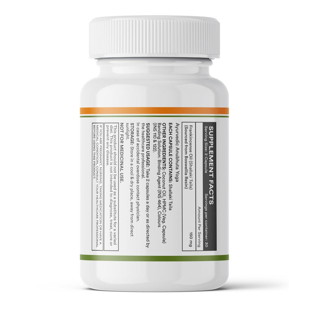 INLIFE Natural Frankincense Oil Capsules | Derived from Boswellia Resin | Supports Joint Health, Flexibility & Mobility | Ayurvedic Supplement | Steam Distilled | 60 Vegetarian Liquid Filled Capsules