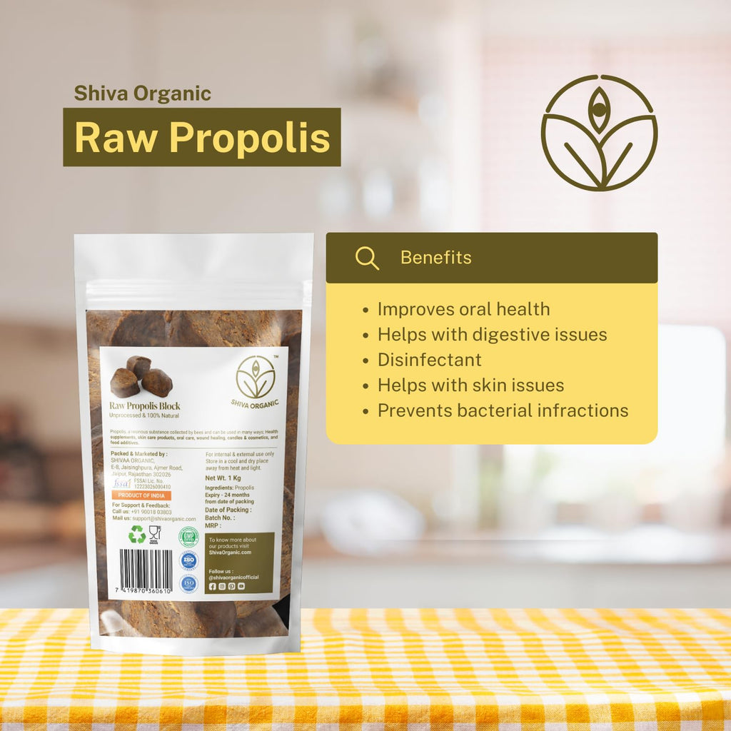 Shiva Organic Propolis - Raw & Unprocessed - 1000 gms