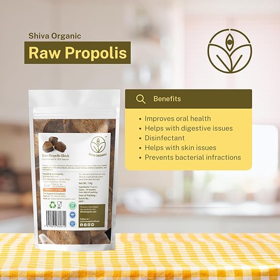 Shiva Organic Propolis - Raw & Unprocessed - 400 gms