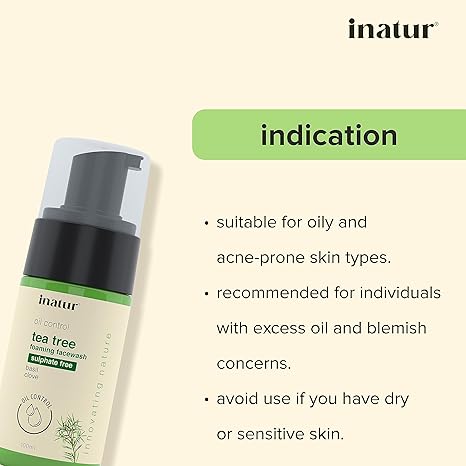 Inatur Tea Tee Foaming Face Wash - 100 ml