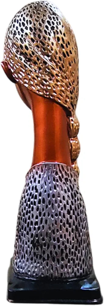 Mariner's Creation Modern Art Welcome Lady Idol Showpiece Metallic Copper Golden Silver
