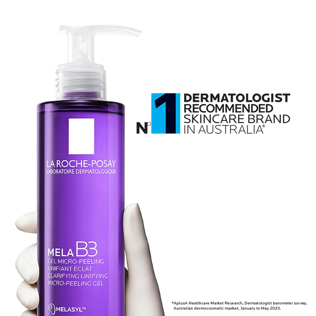 La Roche-Posay Mela B3 Anti-Dark Spots Face Wash for Pigmented skin| Micro-Peeling Exfoliating Anti-Pigmentation Cleanser with Melasyl & Niacinamide, 200 ml