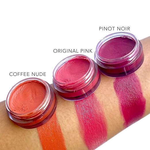 Daughter Earth Vegan Lip and Cheek Tint for Women | Pinot Noir, Original Pink, Coffee Nude - 4.5 Gms