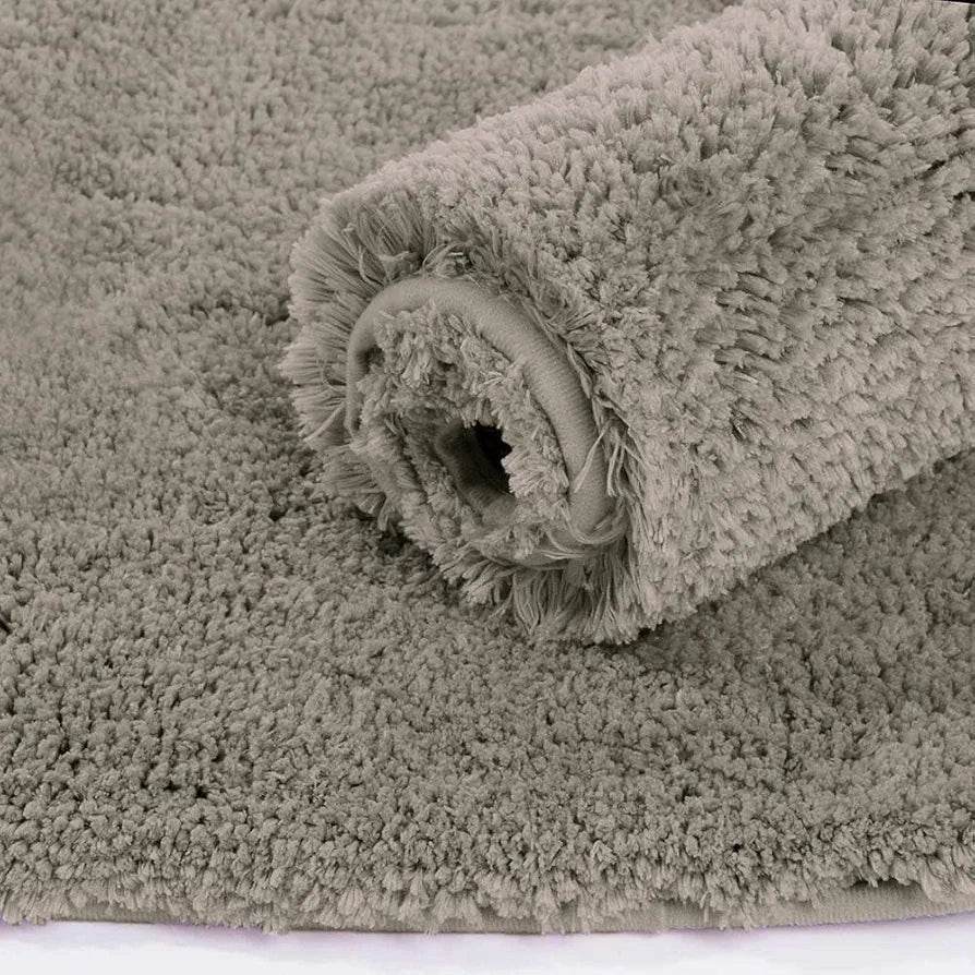 Luxe Home Bath Mat Super Soft Non Slip Vegas Mats for Bathroom Color Taupe