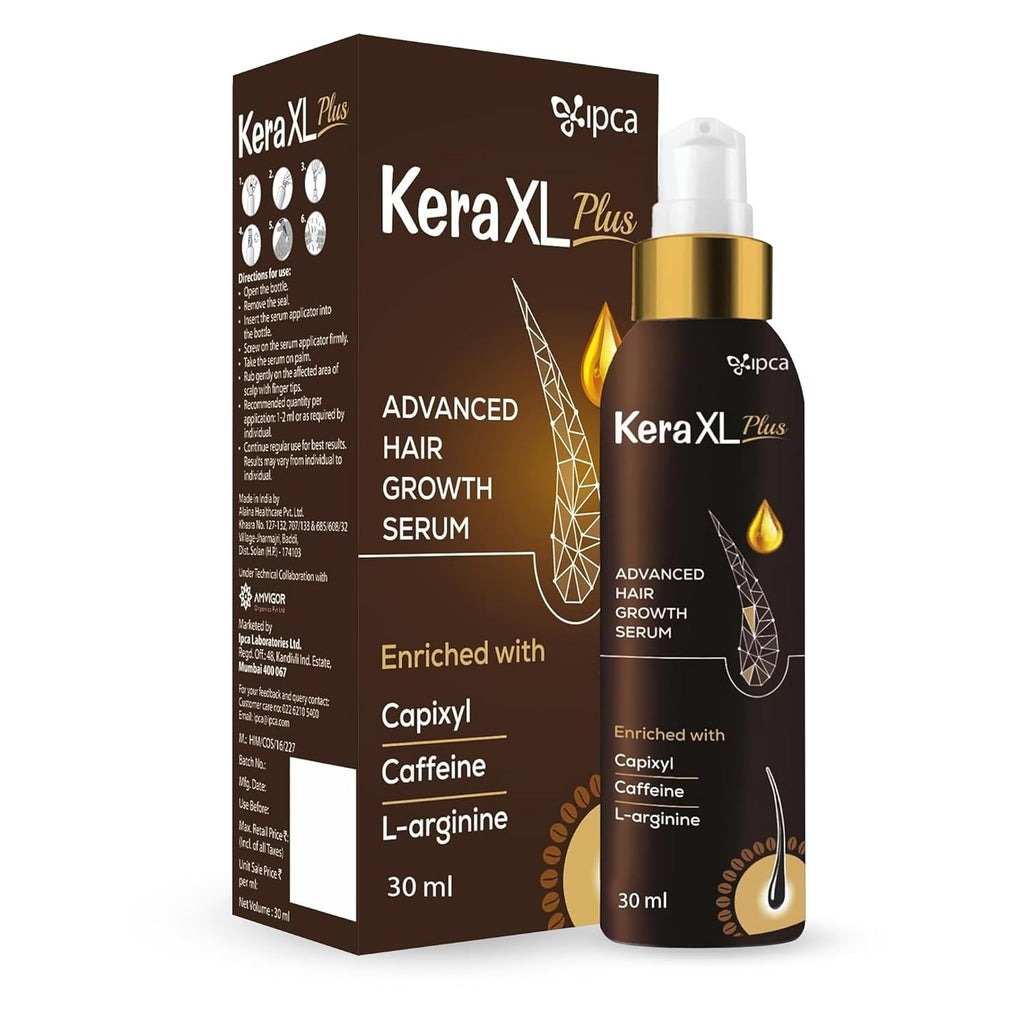 Ipca KERA XL Plus Advanced Hair Growth Serum â€“ 30ml Hair Care Serum for Reduced Hair Fall, Fuller & Thicker Looking Hair, Scalp Nourishing Formula